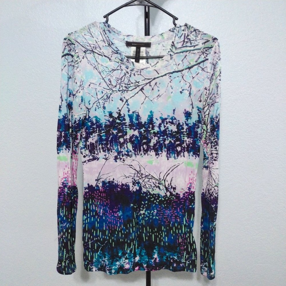 BCBGMaxAzria | Sz: M | Long Sleeve Top | Nice Print